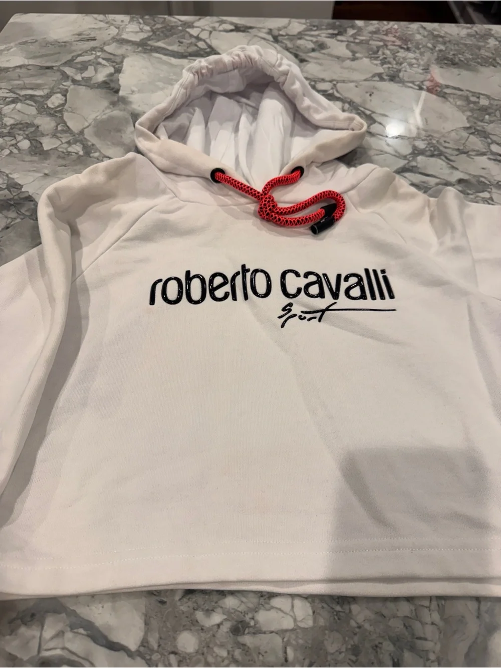 Roberto Cavalli Kids Black Joggers with Red Drawcord